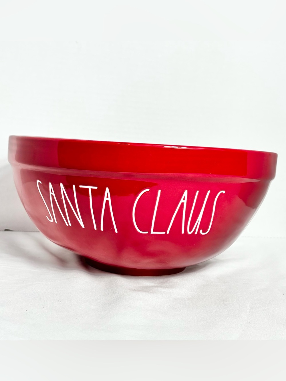 Rae Dunn Red "Santa Claus" Holiday Serving Bowl